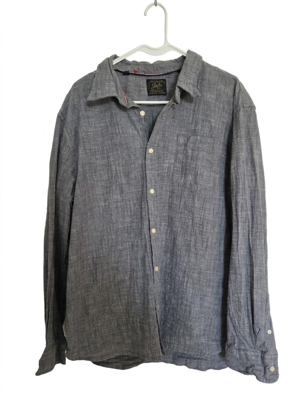 Men's Casual Button-Down Shirt in Heather Gray by Jachs